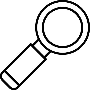 Büyüteç basit simgesini, vektör çizim