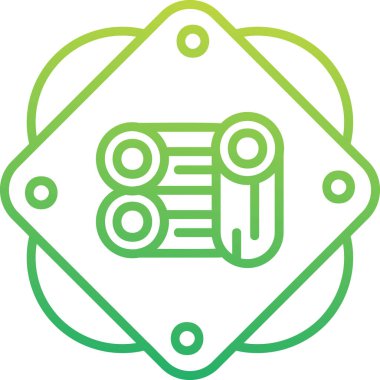 Günlük kaydı simgesi, vektör illüstrasyonu