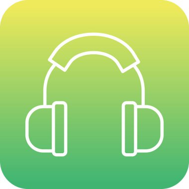 Kulaklık. Web simgesi basit illüstrasyon 