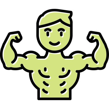 Vücut geliştirici. Web simgesi basit illüstrasyon