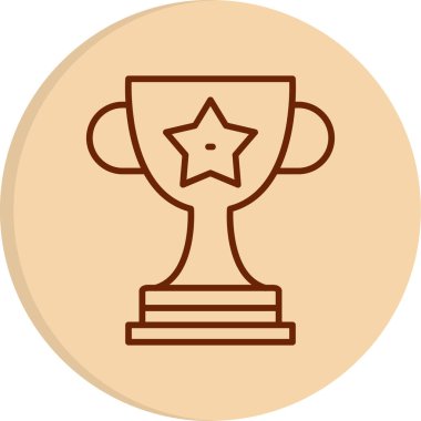 Kupa. Web simgesi basit illüstrasyon 