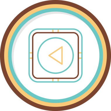 Ters düğme vektör simgesi, illüstrasyon