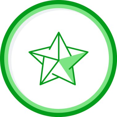 Bir yıldız simgesinin vektör illüstrasyonu 