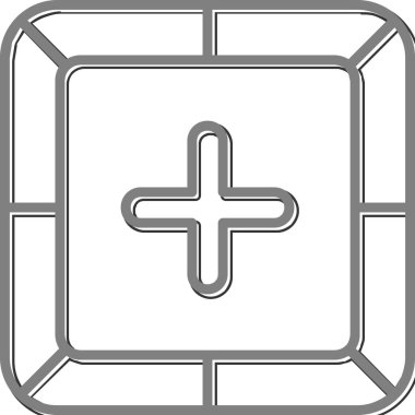 + işaretinin web basit illüstrasyonu