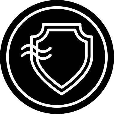 Kalkan. Web simgesi basit illüstrasyon 