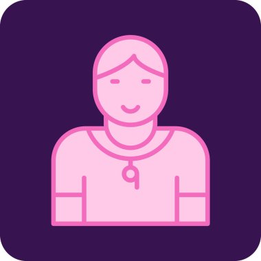 Jimnastik eğitmeni web simgesi, vektör illüstrasyonu