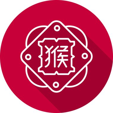 Çin Zodiac Maymun sembolü, vektör illüstrasyonu