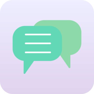 Sohbet simgesi vektör illüstrasyonu 