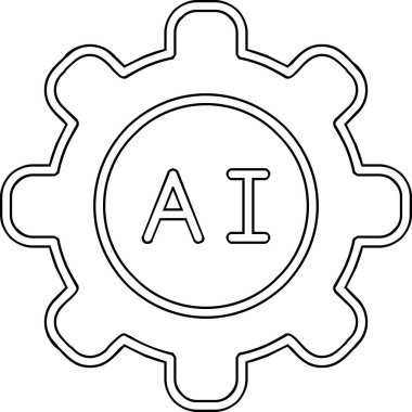 Ai Ayarları web simgesi, vektör illüstrasyonu 
