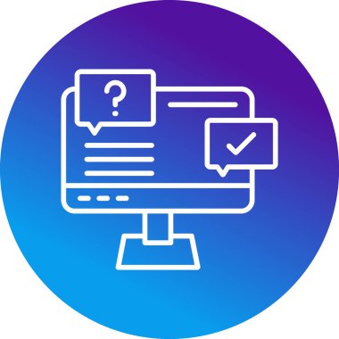 Quiz web simgesi vektör illüstrasyonu