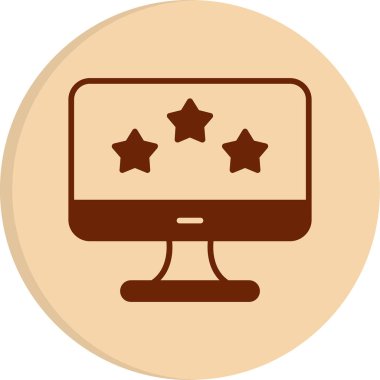 Dijital pazarlama, derecelendirme. Web simgesi basit illüstrasyon