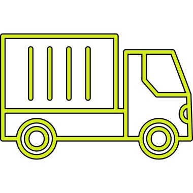 kamyon simgesi, vektör illüstrasyon tasarımı 