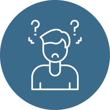 Soru işaretli adam. vektör illüstrasyonu