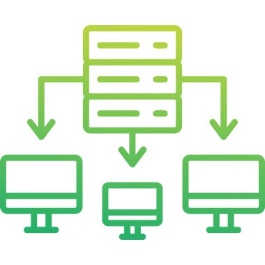 Küme hesaplama simgesi, vektör illüstrasyonu basit tasarım