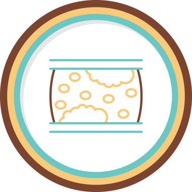 Atherosclerosis web simgesi, vektör illüstrasyonu