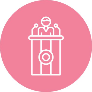 Podyum simgesinin vektör illüstrasyonu, kavram açıkla              