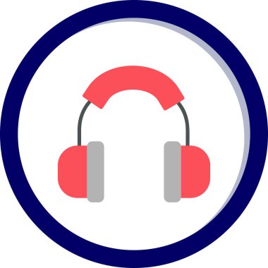 Kulaklık. Web simgesi basit illüstrasyon 