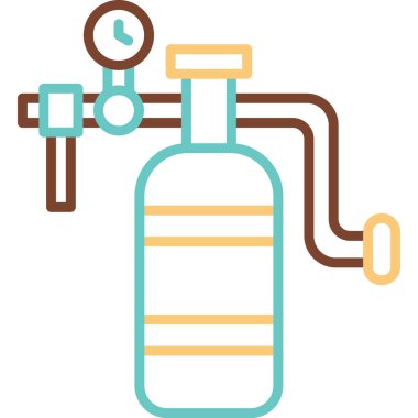 Oxygen Tank modern simgesinin vektör çizimi            