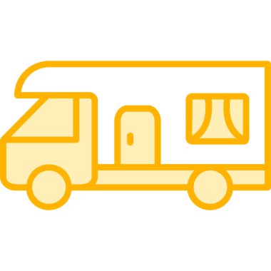 karavan web simgesi basit illüstrasyon