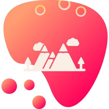 dağ tepesi ikonu vektör illüstrasyonu 