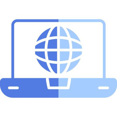 İnternet web simgesi basit illüstrasyon 