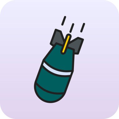 Hava bombası. Web simgesi basit illüstrasyon