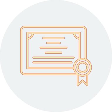 Sertifika. Web simgesi basit tasarım