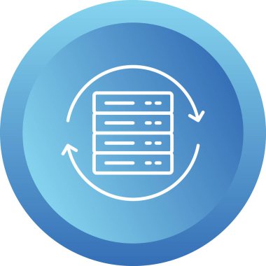 Veri Entegrasyonu. Web simgesi basit illüstrasyon       
