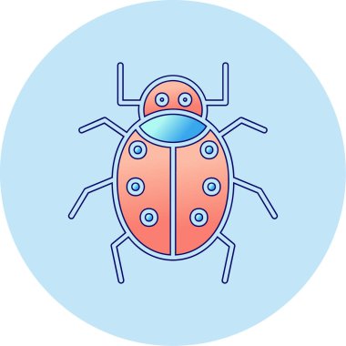 Böcek. Web simgesi basit illüstrasyon 