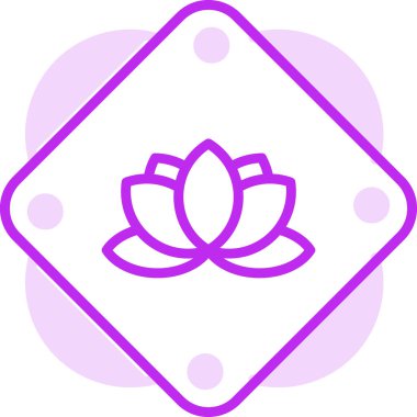 lotus. Web simgesi basit illüstrasyon