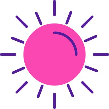 Güneş. Web simgesi basit illüstrasyon 