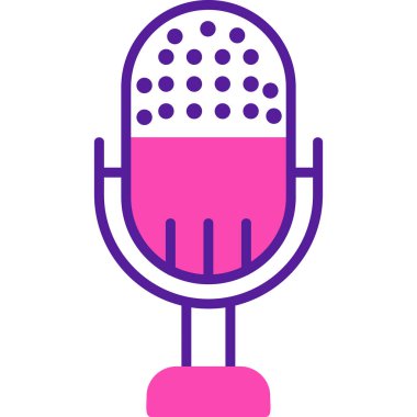 Retro mikrofonun vektör illüstrasyonu