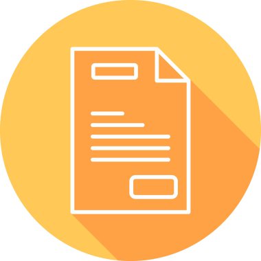 belge simgesi, vektör illüstrasyonu basit tasarım