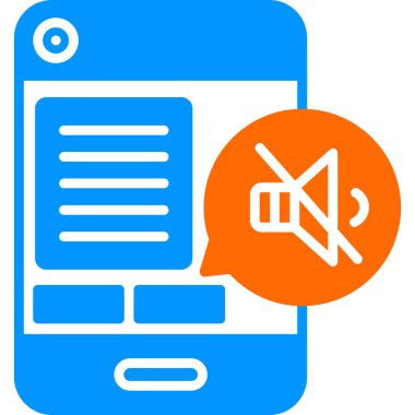 Ses akıllı telefon simgesi yok, vektör illüstrasyonu 