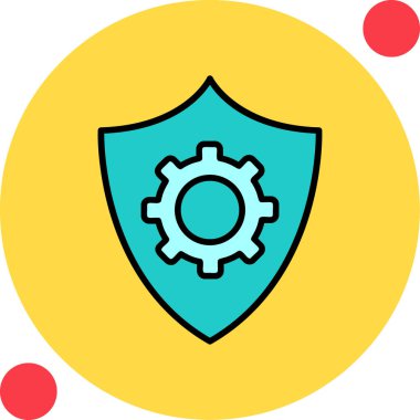 Veri koruma simgesi, vektör çizim                  