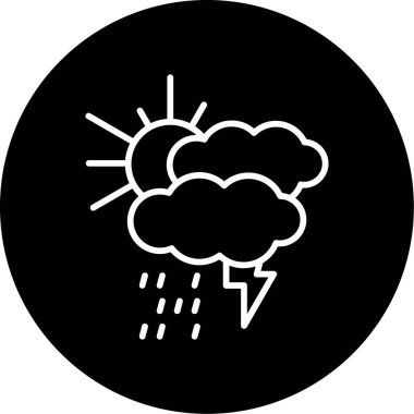 Storm Web simgesi, vektör illüstrasyonu 