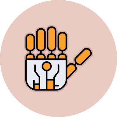 Modern Robotik El simgesinin vektör çizimi           