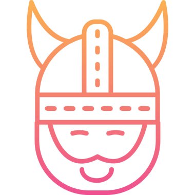 Viking simgesi, vektör illüstrasyonu basit tasarım