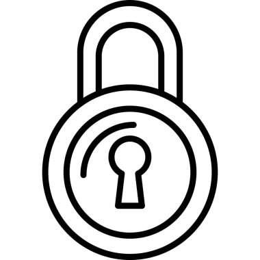 Basit simge, vektör illüstrasyonunu kilitle