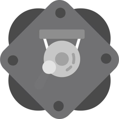 gong simgesi web basit illüstrasyon