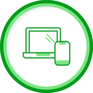 Tepkili web tasarım simgesi, vektör illüstrasyonu basit tasarım