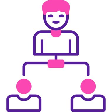 Hiyerarşi web simgesi basit illüstrasyon