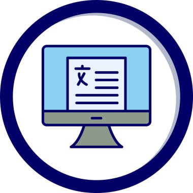 Modern dilbilim simgesinin vektör illüstrasyonu