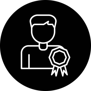 En İyi Çalışan simgesi vektör illüstrasyonu 