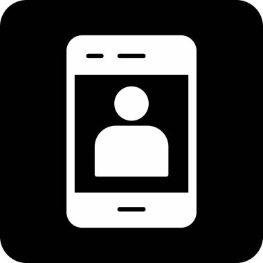 Mobil Kullanıcı simgesinin vektör çizimi