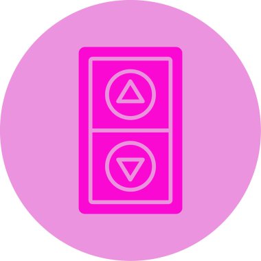 Düğme simgesi ögesinin vektör illüstrasyonu 