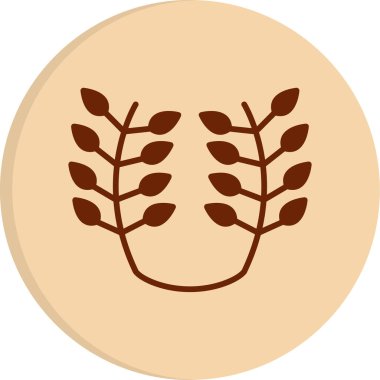 Laurel Çelengi. Web simgesi basit illüstrasyon