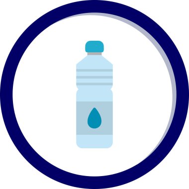 Su şişesi. Web simgesi basit illüstrasyon