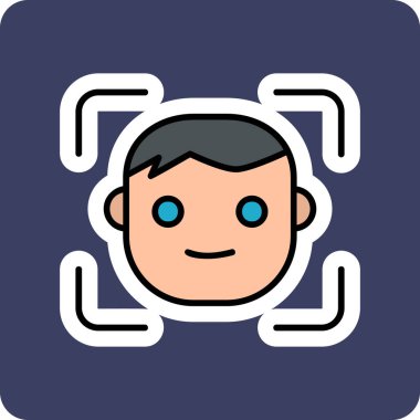 avatar erkek kullanıcı simgesi, yüz kimliği 