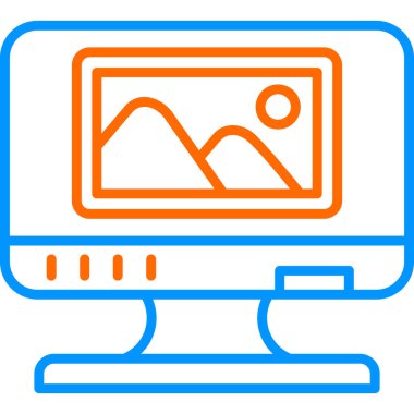 Resim web simgesi, vektör çizim 